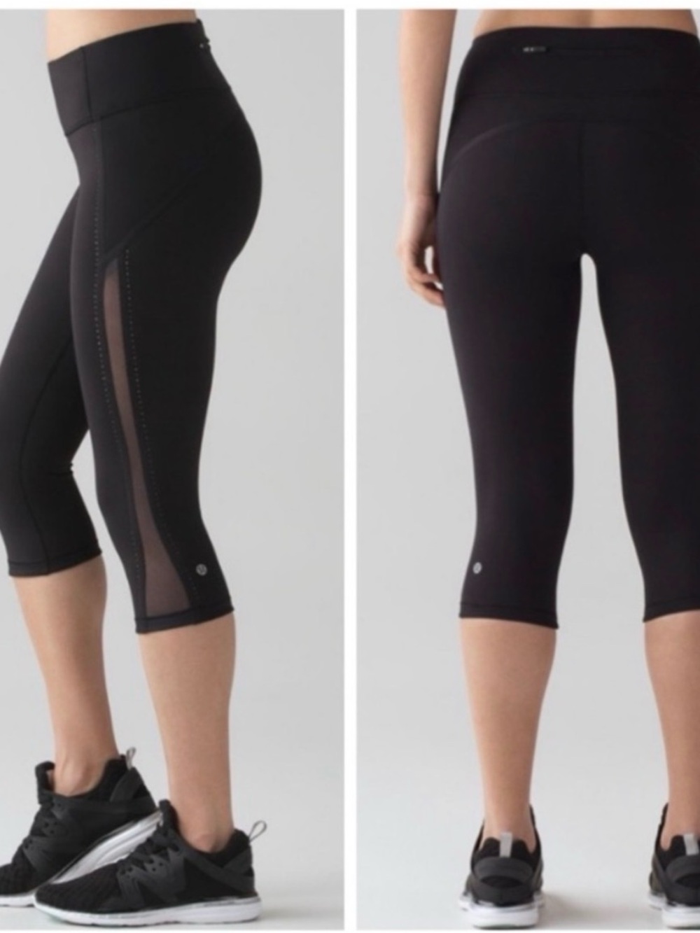 Lululemon Black smooth stride crop 17”